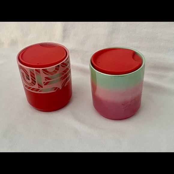 2 Starbucks Holiday Cups 2020 8oz Pearl Ombré Tumblers Christmas Candy cane - Picture 2 of 5